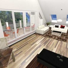 Interior visualization: living area